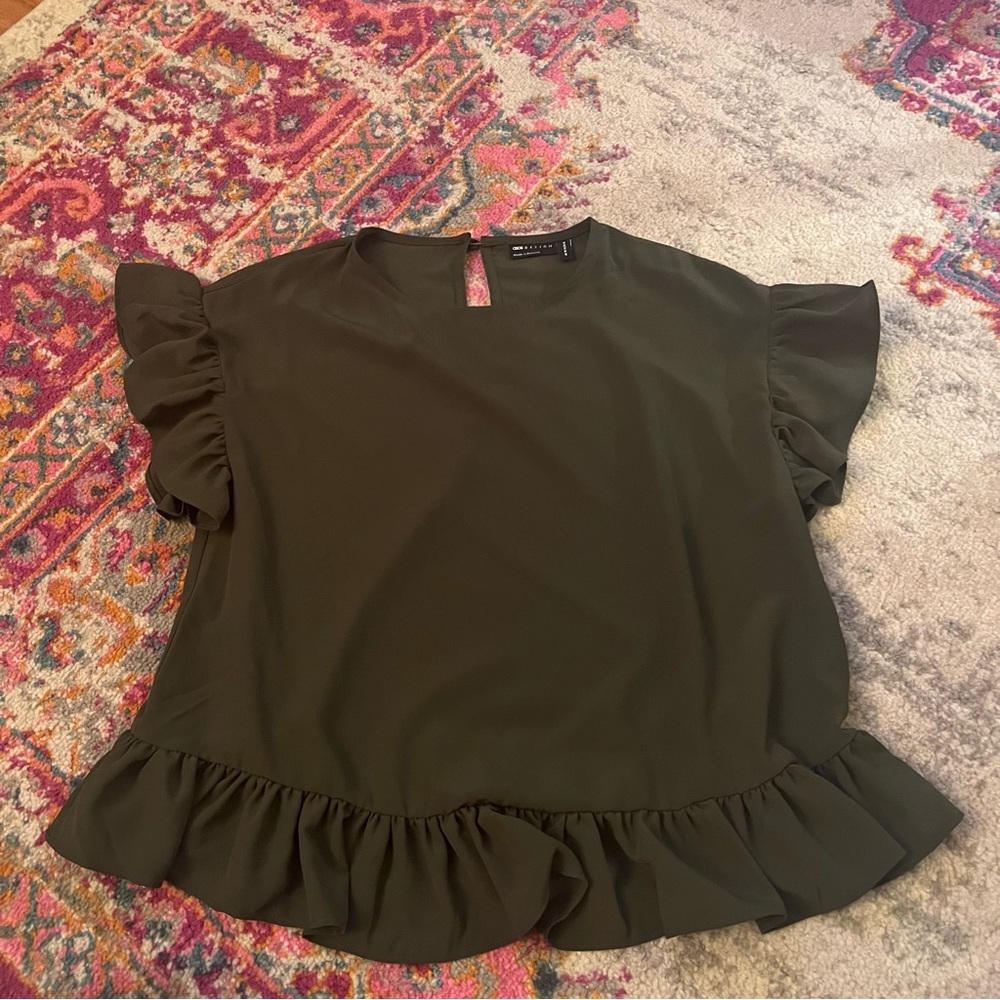 ASOS ruffle sleeve top